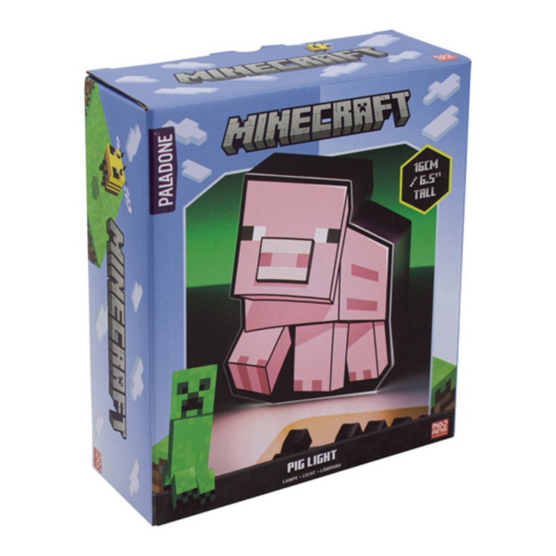 Lámpara Box Cerdo Minecraft